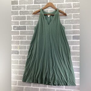 Garnet Hill green tank cotton dress size‎ xs